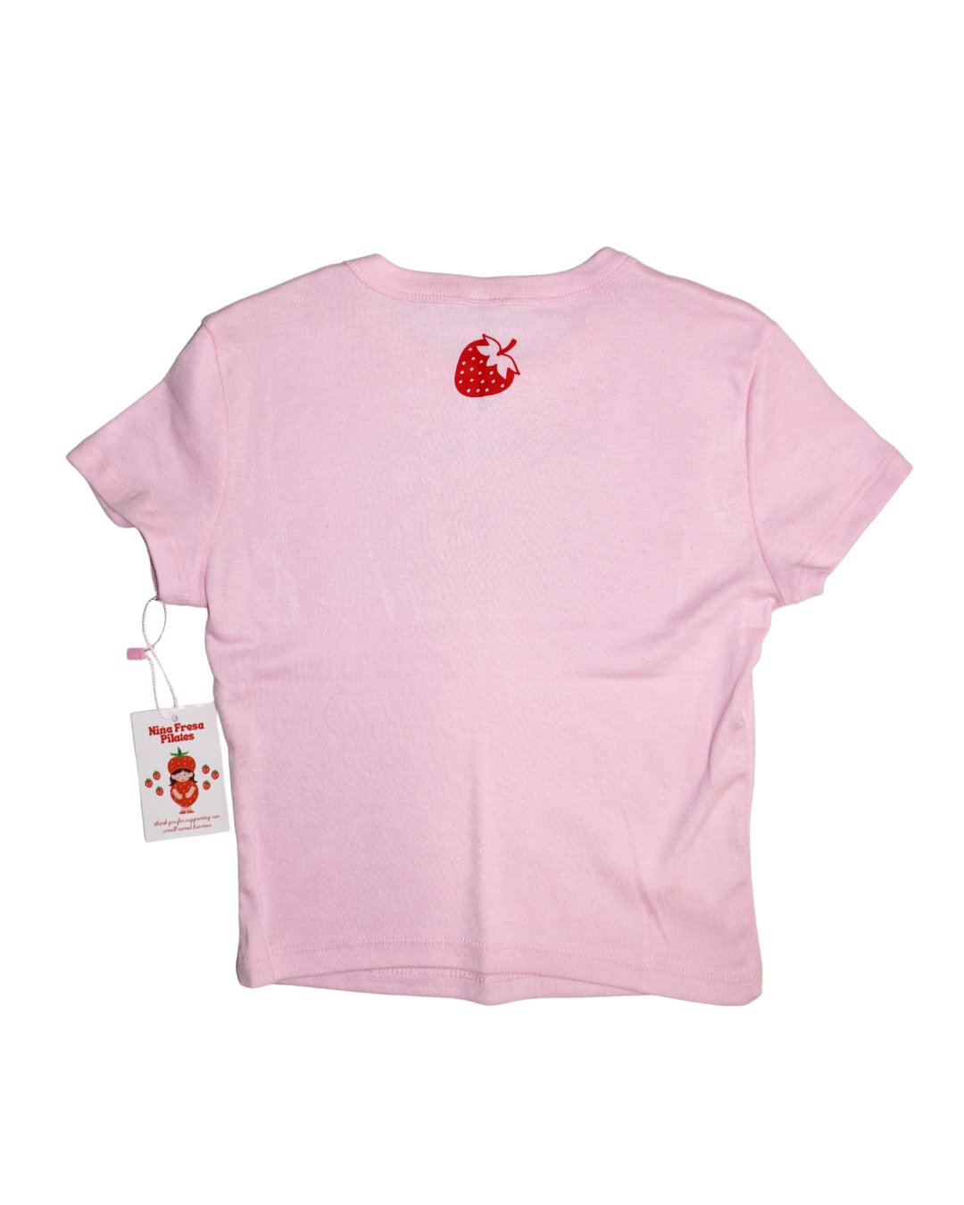 Niña Fresa Pilates Bow Baby Tee