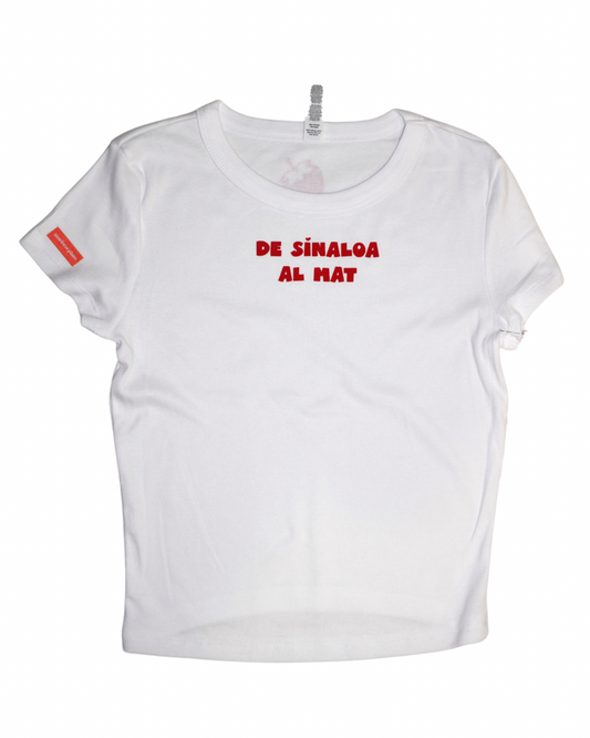 De “Sinaloa, Jalisco, Michoacán” Al Mat Baby Tee (Red)